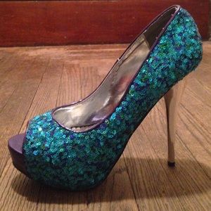 Sequin heels