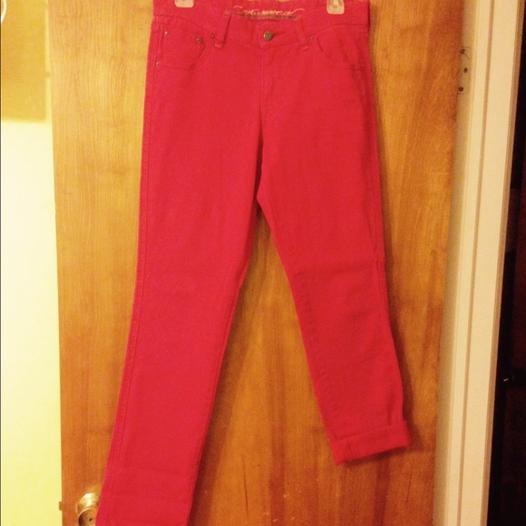Old navy red skinny jeans