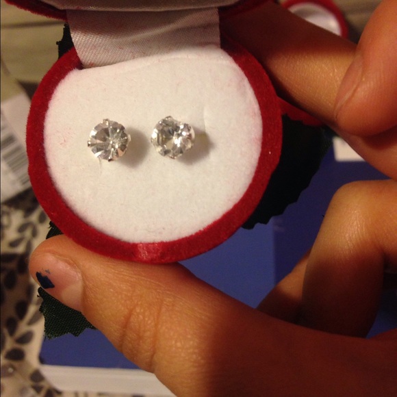 Sterling silver and Swarovski crystal earrings