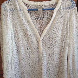 Lucky brand crochet blouse