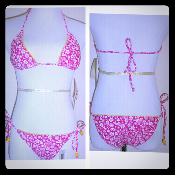XS-S-M-L-XL NWT Pink Print 2 piece bikini