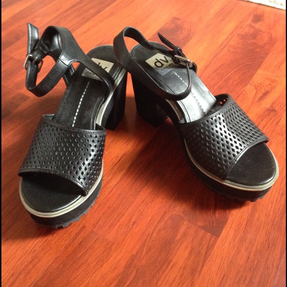 Black strap platforms