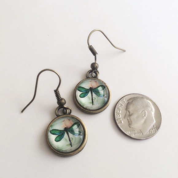 3 for 15🎀bronze tone dragonfly dangle earrings - Picture 2 of 4