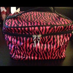 Pink zebra makeup case