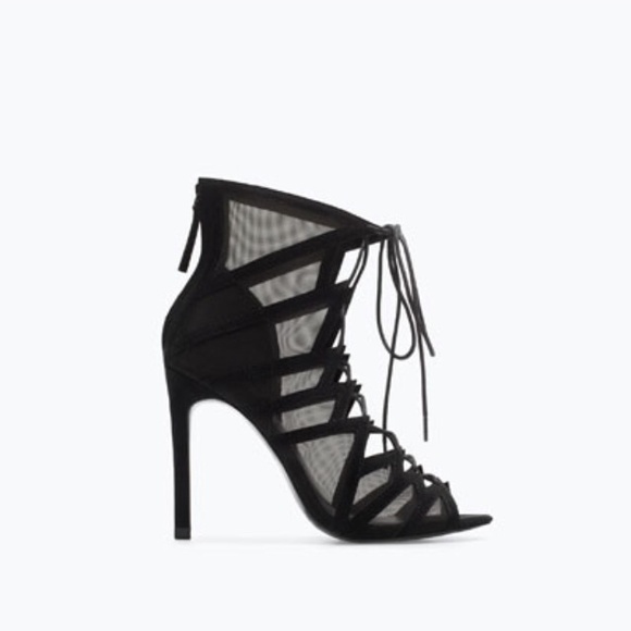 Zara Shoes - PRICE FIRM Zara mesh lace up sandals size 39 Zara Shoes - PRICE FIRM Zara mesh lace up sandals size 39