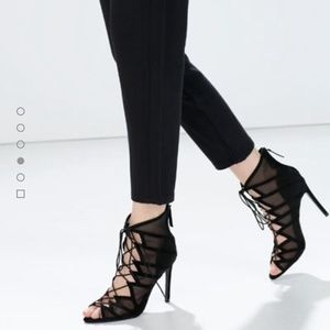 Zara Shoes - PRICE FIRM Zara mesh lace up sandals size 39 Zara Shoes - PRICE FIRM Zara mesh lace up sandals size 39