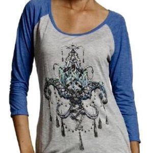 Miss Me baseball style bling t-shirt chandelier