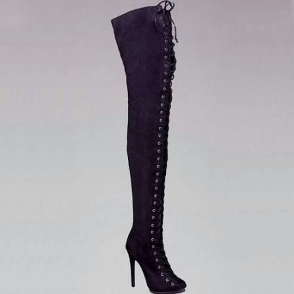 Thigh High Lace Up Boots