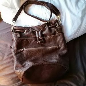 Large leather crossbody purse