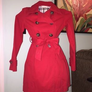 Old Navy Red Trench Coat