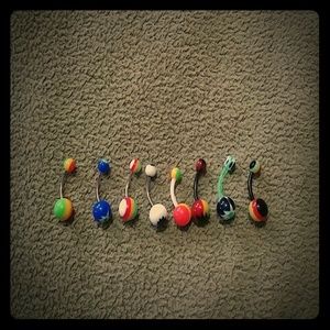 8 stoner belly rings!