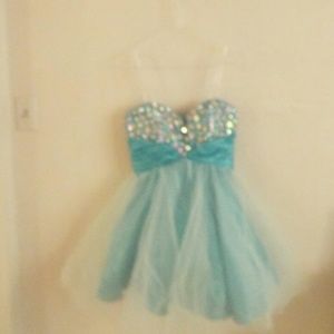 Blue homecoming dress
