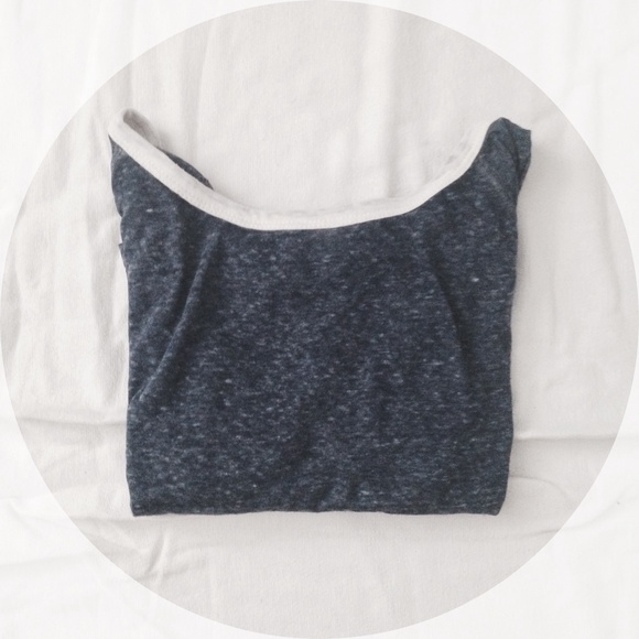 Blue & White Soft Ringer Tee - Picture 1 of 3