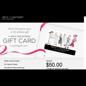$50 rent the runway gift card