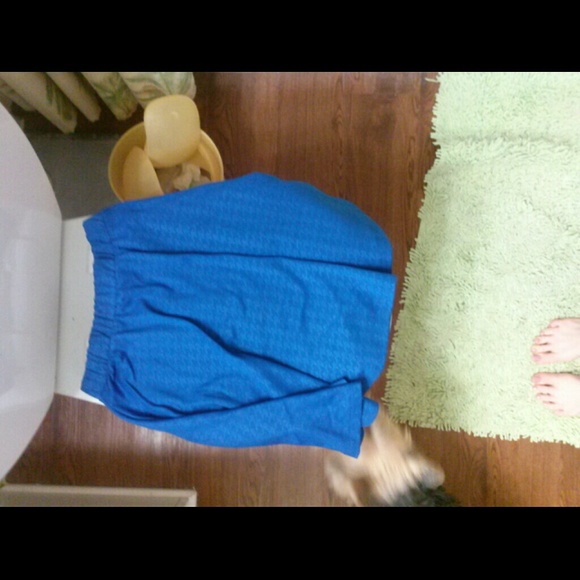 Royal blue circle skirt