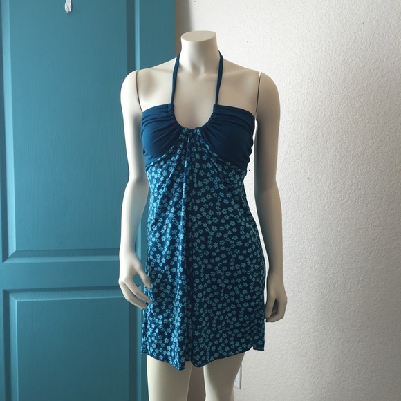Surf & Beach Dress. Blue/Floral. Versatile. Cute! - Picture 1 of 4