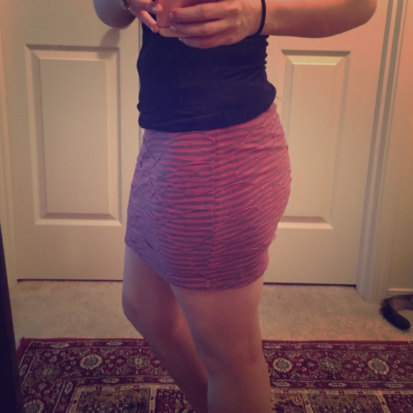 Free People Grey Pink Skirt