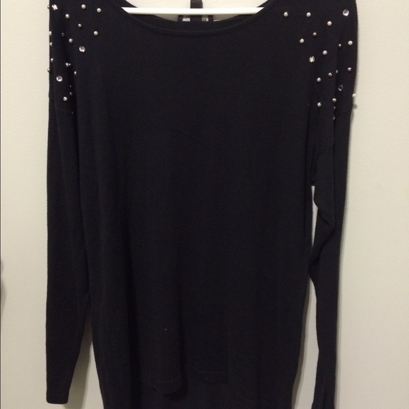 Black beaded sweater