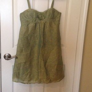 Irredescent green dress esley brand