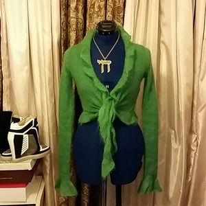 Juicy Couture green mohair top