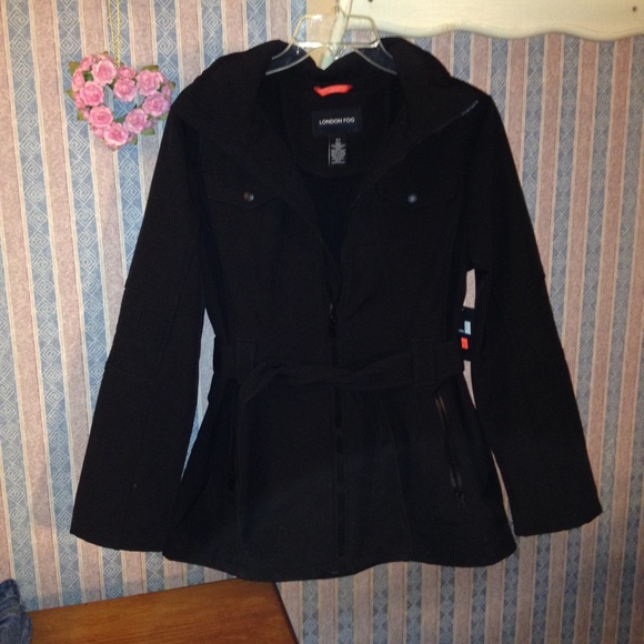 London Fog black lined coat