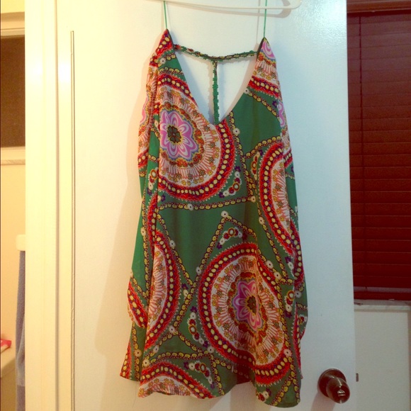 Emerald green summer dress