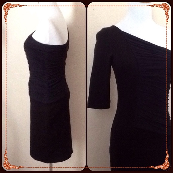 NWOT BCBGMAXAZRIA One Shoulder Cocktail Dress - Picture 3 of 4