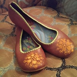 Indigo by Clarks flats with embroidery