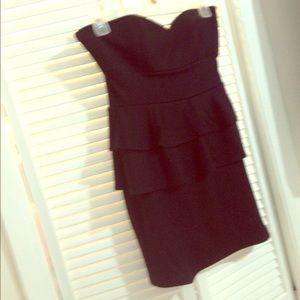 Black tube top dress