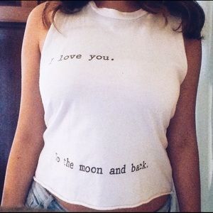 Brandy Melville Tank I love you to the moon & back