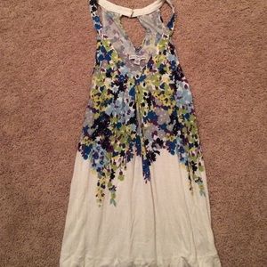 Flower racerback/vneck tank