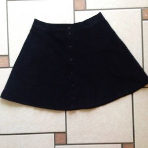 Brandy Melville Black Corduroy Skirt