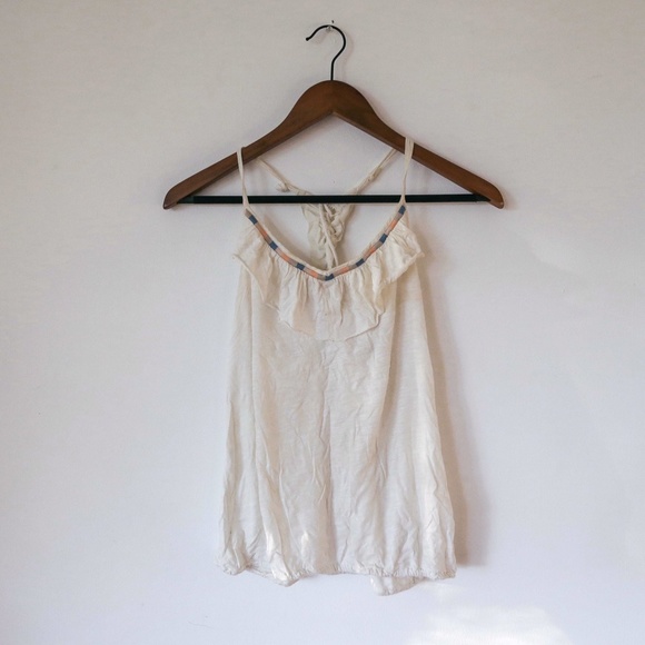 Tops - White loose tank top