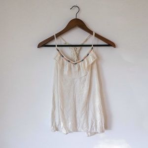 White loose tank top