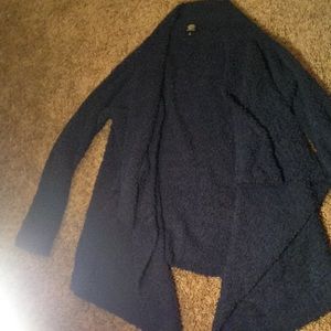 Navy cardigan.