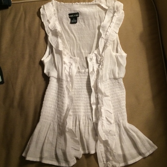 Wet seal see through ruffle top