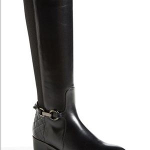 Beautiful Aquatalia black suede and leather boots