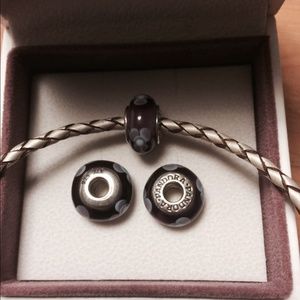 Pandora purple flower beads