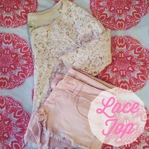 🏷FINAL  l a c e  h o l l i s t e r  t o p