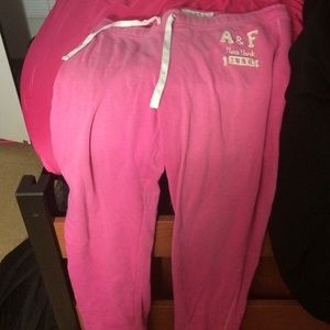 pink Abercrombie & Fitch sweats.