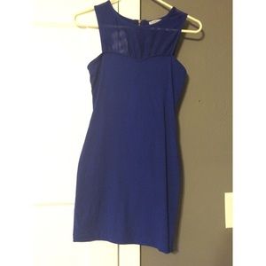 Royal blue body con dress