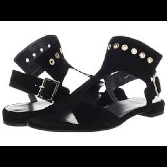 Stuart weitzman cuffy in black suede