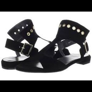 Stuart weitzman cuffy in black suede