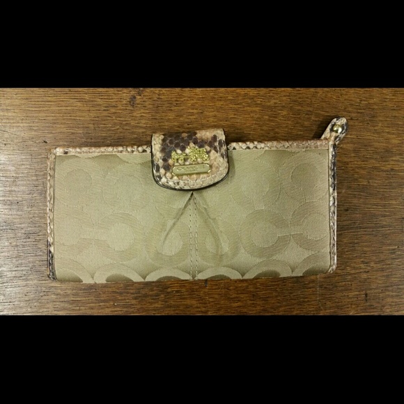 Coach Jacquard Saffiano Leather Wallet