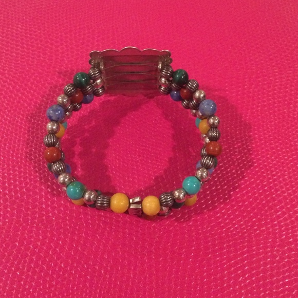 Inlay sterling multi bangle - Picture 3 of 4