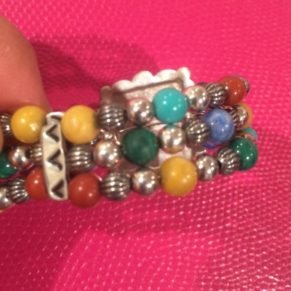 Inlay sterling multi bangle - Picture 4 of 4