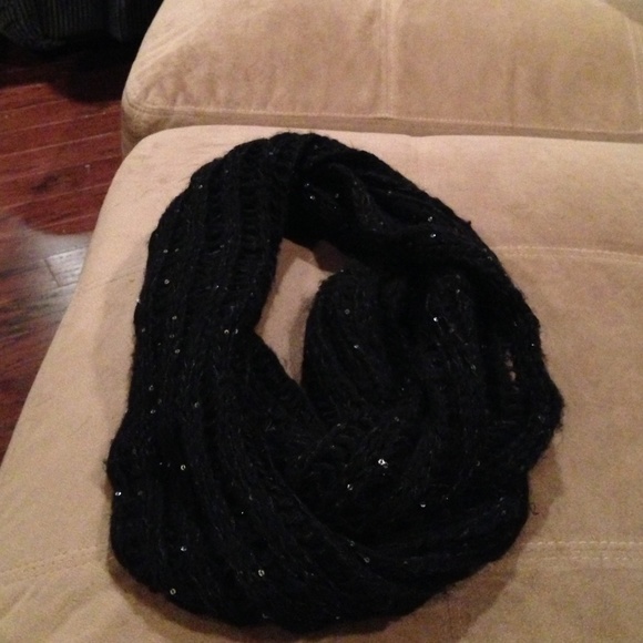Black sparkle infinity scarf