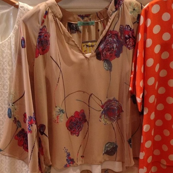 Floral chiffon top-Karlie