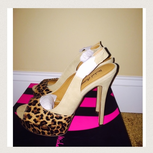 Michael Antonio Shoes - Michael Antonio Leopard Print Platform Heels