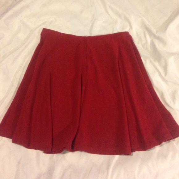 Red Skater Skirt from Pacsun